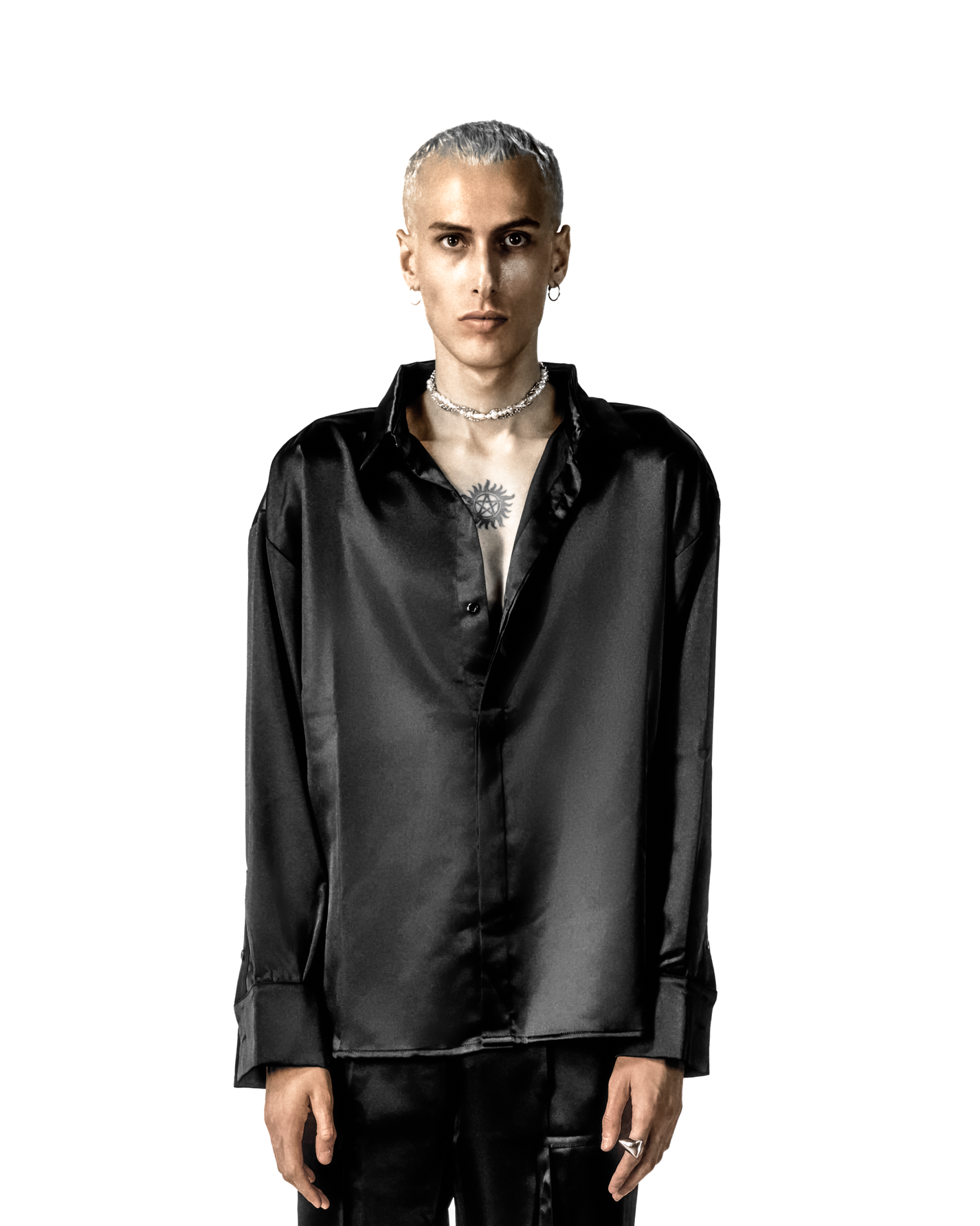 LOOSE SATIN SHIRT