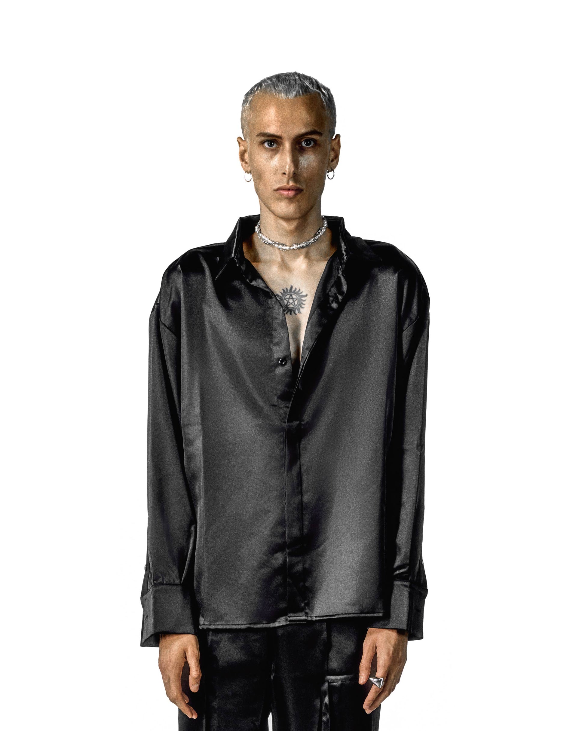 LOOSE SATIN SHIRT
