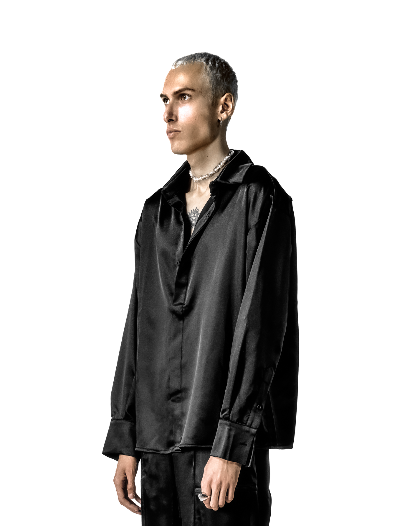 LOOSE SATIN SHIRT